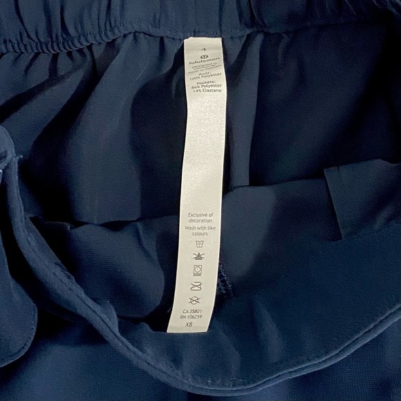 Lululemon Noir Wide Leg Crop Pants Elastic Waist Pull On Office Casual - Picture 9 of 12